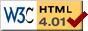 Logo di conformità W3C HTML 4.01 Transitional